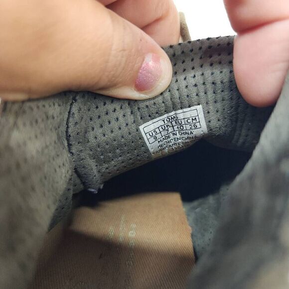 Toms Size 9 Lunata Tarmac Gray Suede Lace-Up Distressed High Heel Boots shoes Wo - Picture 8 of 12